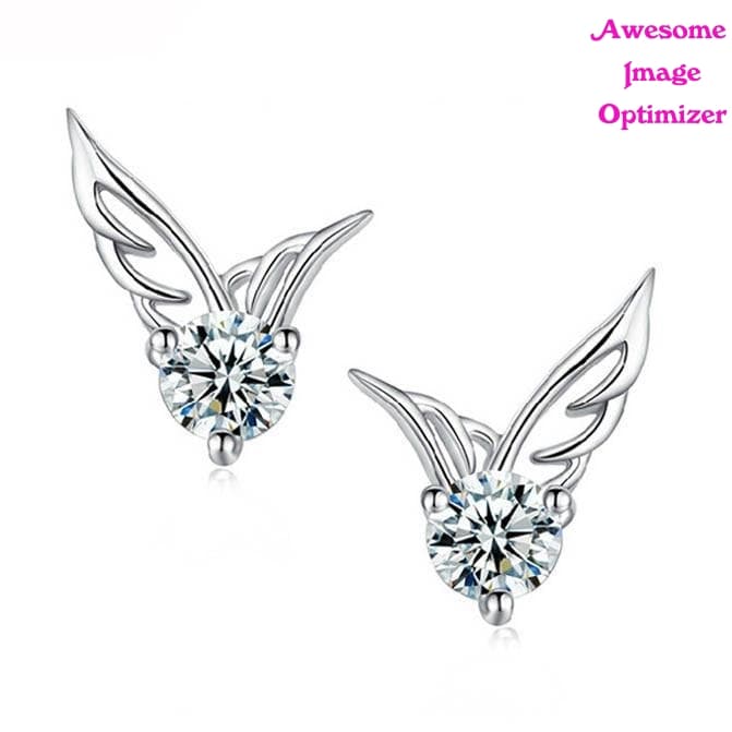 Fancy Alloy Earrings - Angel Wings